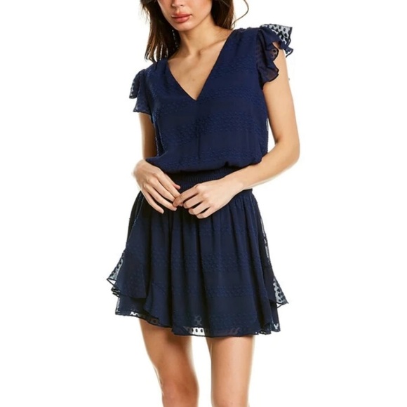 Ramy Brook Simona Mini V neck dress size Medium - Picture 1 of 14